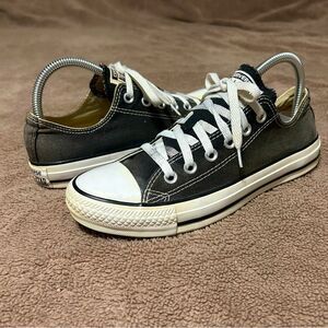 Converse Black Canvas AllStar Unisex Sneakers Mens 6 Womens 8 Low top